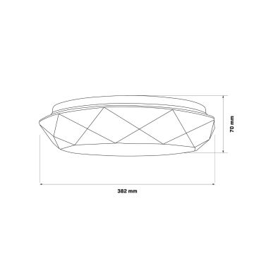 LED Dimbare badkamerverlichting GALAXY LED/48W/230V diameter 38 cm 3000-6000K IP44 + afstandsbediening