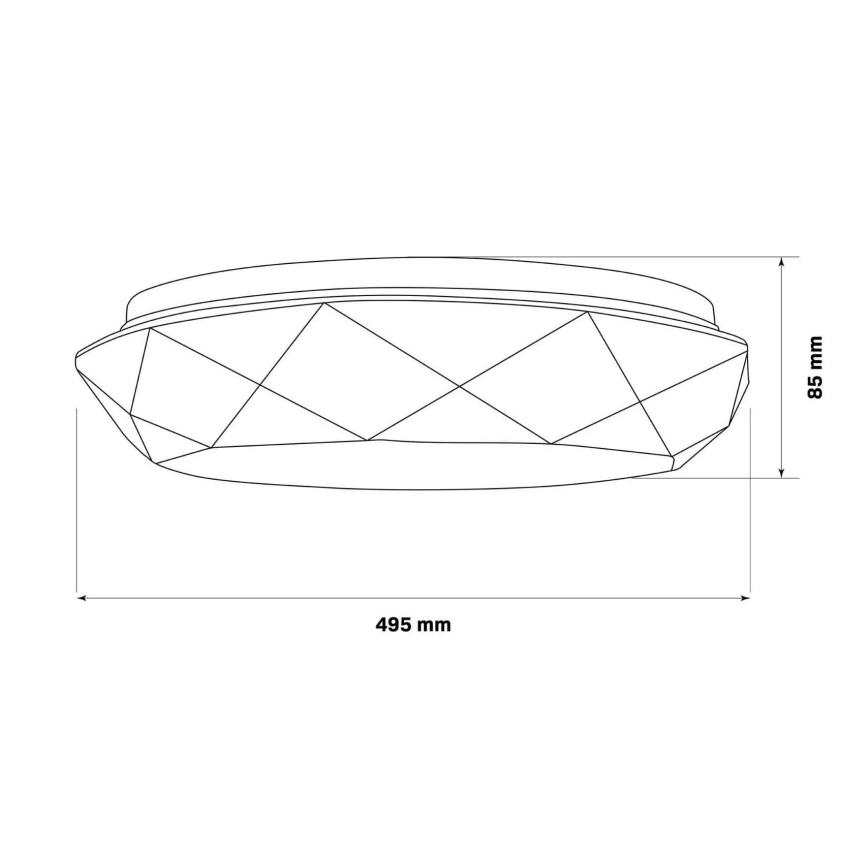 LED Dimbare badkamerverlichting GALAXY LED/72W/230V diameter 49 cm 3000-6000K IP44 + afstandsbediening