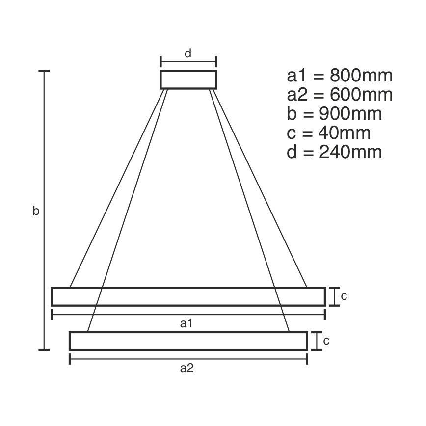 LED Dimbare kroonluchter aan een snoer LED/100W/230V 3000-6500K + afstandsbediening