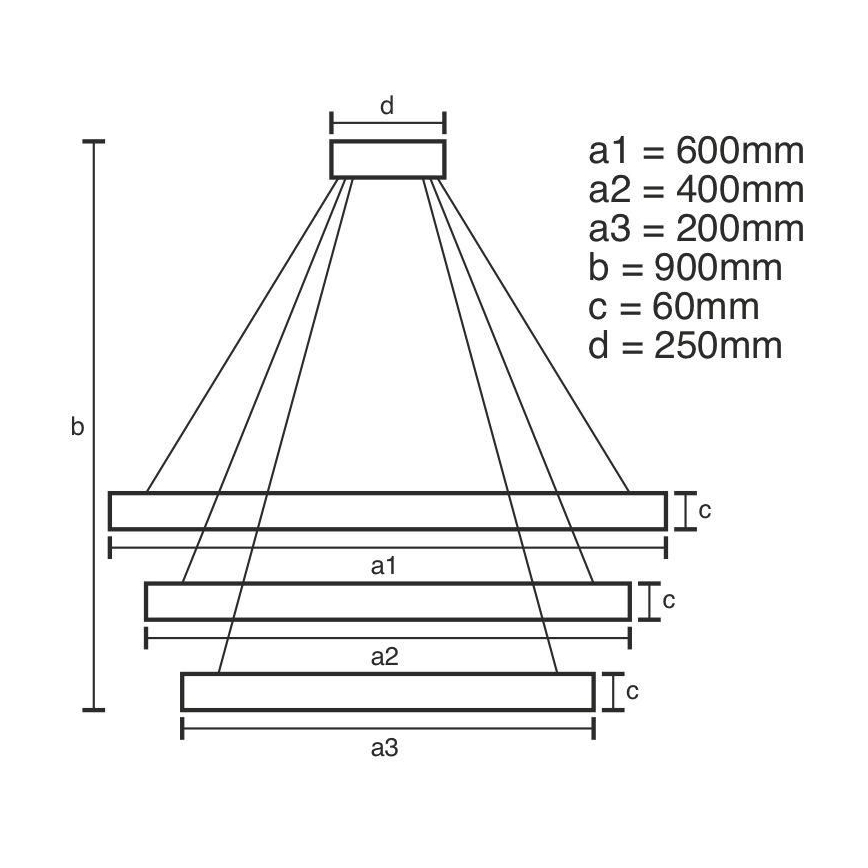 LED Dimbare kroonluchter aan snoer LED/165W/230V 3000-6500K + afstandsbediening