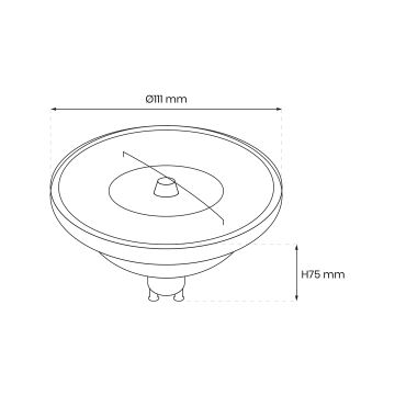 LED dimbare lamp AR111 GU10/10,5W/230V 3000K