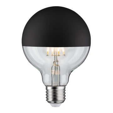 LED dimbare lamp met spiegelbol GLOBE G95 E27/6,5W/230V 2700K zwart - Paulmann 28676