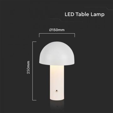 LED Dimbare oplaadbare touch tafellamp LED/1W/5V 3000-6000K 1800 mAh wit