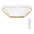 LED dimbare plafondlamp QUADRO LED/38W/230V 3000-6000K wit/goud + afstandsbediening