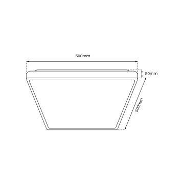 LED dimbare plafondlamp QUADRO LED/66W/230V 3000-6000K wit + afstandsbediening