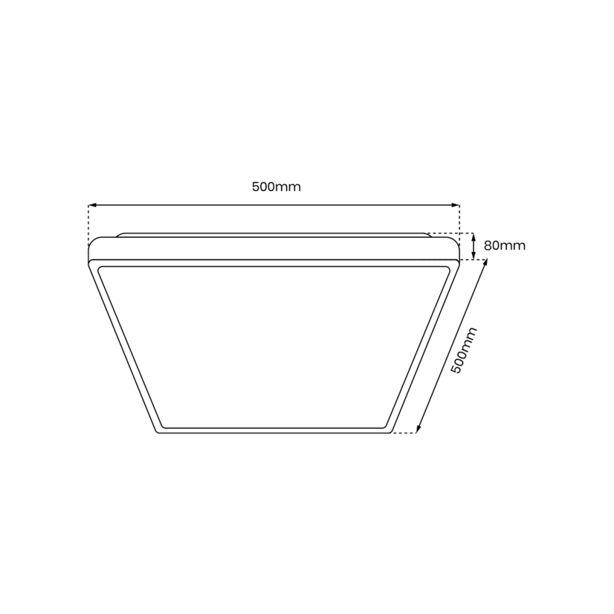 LED dimbare plafondlamp QUADRO LED/66W/230V 3000-6000K wit/zwart + afstandsbediening