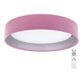 LED dimbare plafondlamp SMART GALAXY LED/24W/230V roze/zilver 3000-6500K + afstandsbediening