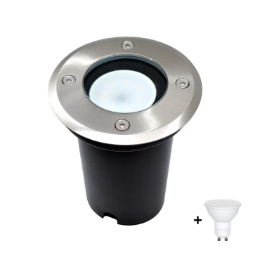 LED Grondspot voor buiten 1xGU10/6W/230V IP67 mat chroom