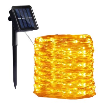 LED - Guirlande solaire 300xLED/0,12W/1,2V 1xAA 27 m IP44 3000K