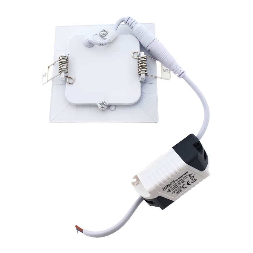 LED Hang plafondverlichting QTEC LED/3W/230V 6500K 8,3x8,3 cm