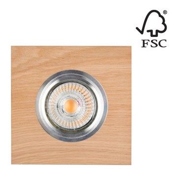 LED Hang plafondverlichting VITAR 1xGU10/5W/230V CRI 90 eiken – FSC gecertificeerd