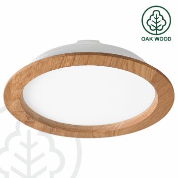 LED Hang plafondverlichting WOODY SPOT LED/23,5W/230V 4000K eiken ø 23,5 cm