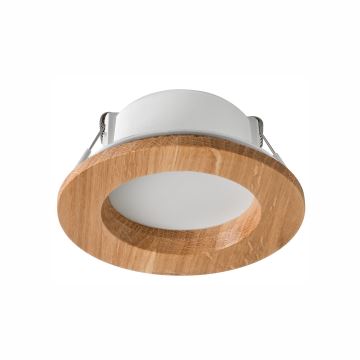 LED Hang plafondverlichting WOODY SPOT LED/5,5W/230V 4000K eiken ø 10 cm