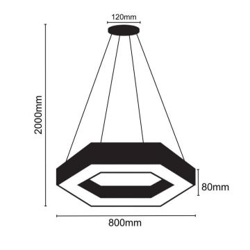 LED Hanglamp aan een koord LED/40W/230V 4000K diameter 80 cm