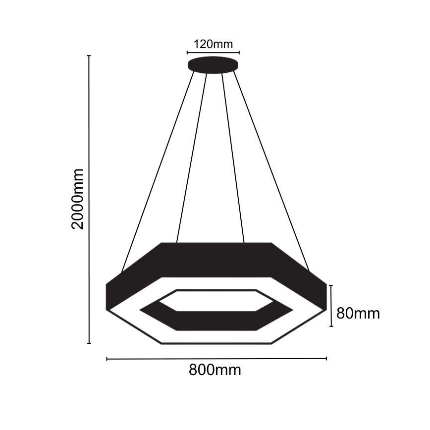 LED Hanglamp aan een koord LED/40W/230V 4000K diameter 80 cm