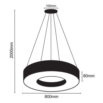 LED Hanglamp aan een koord LED/40W/230V 4000K diameter 80 cm