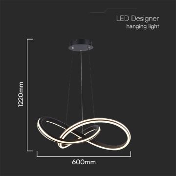 LED Hanglamp aan een koord LED/40W/230V 3000/4000/6400K