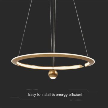 LED Hanglamp aan een koord LED/45W/230V 3000K diameter 62 cm goud