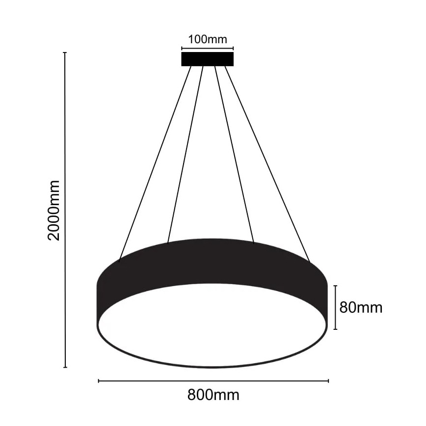 LED Hanglamp aan een koord LED/70W/230V 4000K diameter 80 cm