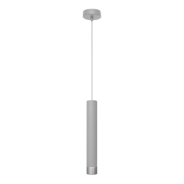 LED Hanglamp aan een koord TUBA 1xGU10/4,8W/230V grijs/mat chroom