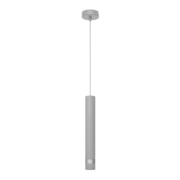 LED Hanglamp aan een koord TUBA 1xGU10/6,5W/230V grijs/mat chroom