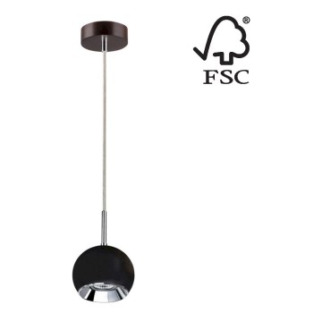 LED Hanglamp aan koord BALL WOOD 1xGU10/5W/230V - FSC gecertificeerd