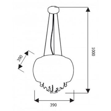 LED hanglamp aan koord LUNA 1x E14 / 40W / 230V