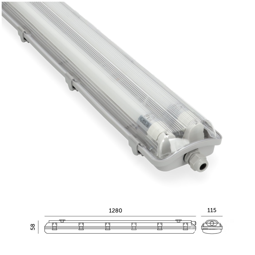 LED Industrie Lamp T8 2xG13/18W/230V 4000K IP65