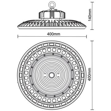 LED Industriële lamp UFO HIGHBAY LED/200W/230V 5000K IP65