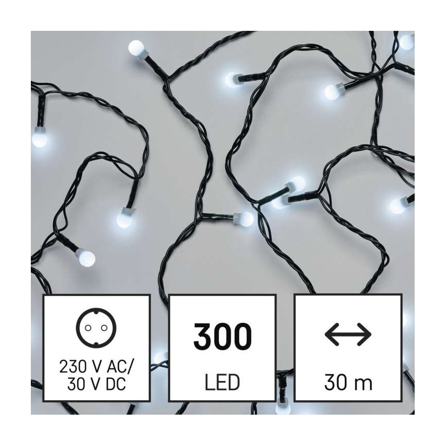 LED Kerst buitenketting 300xLED/35m IP44 koel wit