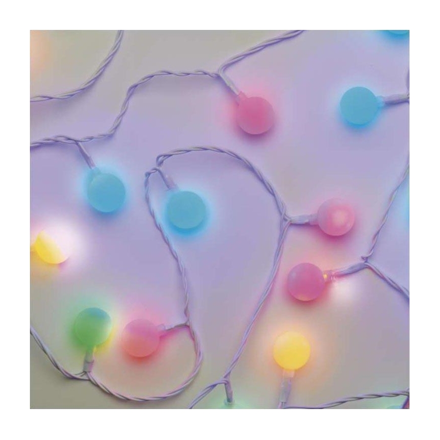 LED Kerst buitenketting 40xLED/9m IP44 multicolor