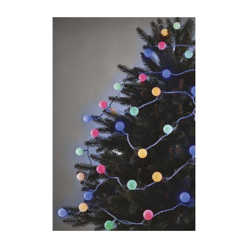 LED Kerst buitenketting 40xLED/9m IP44 multicolor