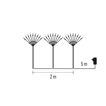 LED Kerst Decoratie voor Buiten 180xLED/3,6W/230V IP44 koud wit