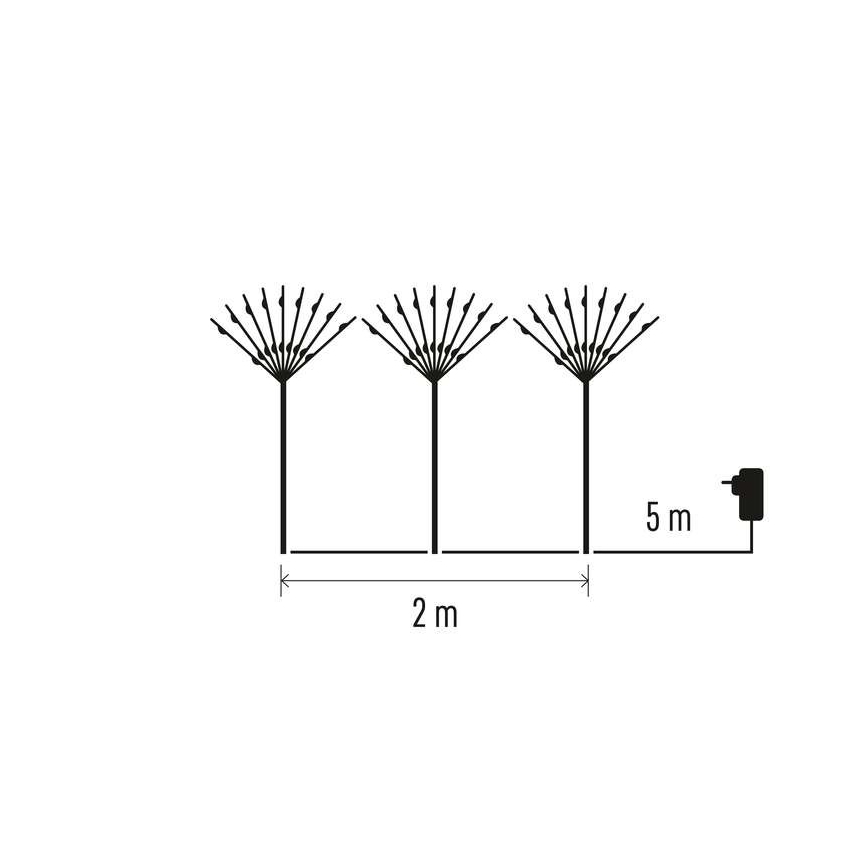 LED Kerst Decoratie voor Buiten 180xLED/3,6W/230V IP44 koud wit