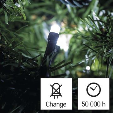LED Kerst Lichtketting voor Buiten 120xLED/8 modi 17m IP44 koud wit