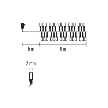 LED Kerst Lichtketting voor Buiten 400xLED/13m IP44 warm wit