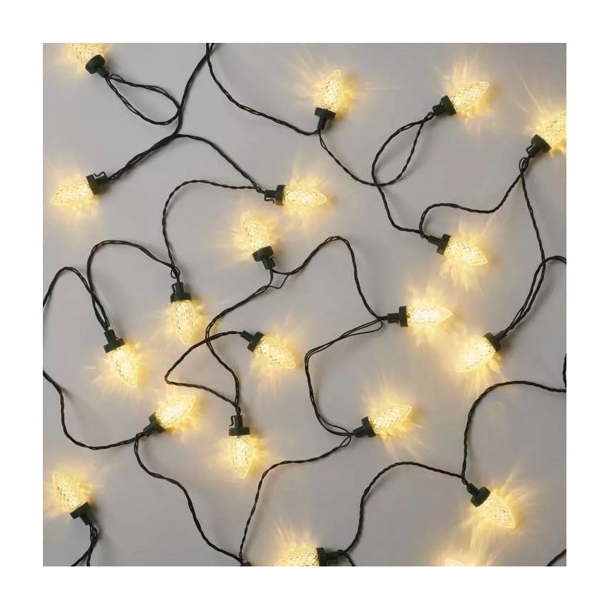 LED Kerst Lichtketting voor Buiten 50xLED/8 functies 14,8 m IP44 warm wit