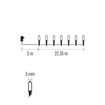 LED Kerst lichtsnoer voor buiten 150xLED/27,35m IP44 Meerdere kleuren