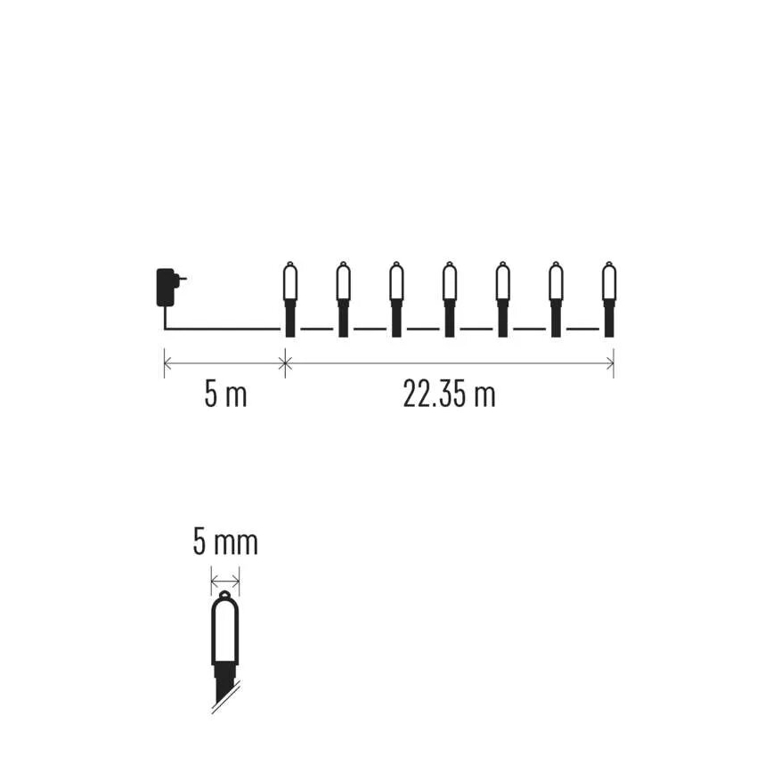 LED Kerst lichtsnoer voor buiten 150xLED/27,35m IP44 Meerdere kleuren