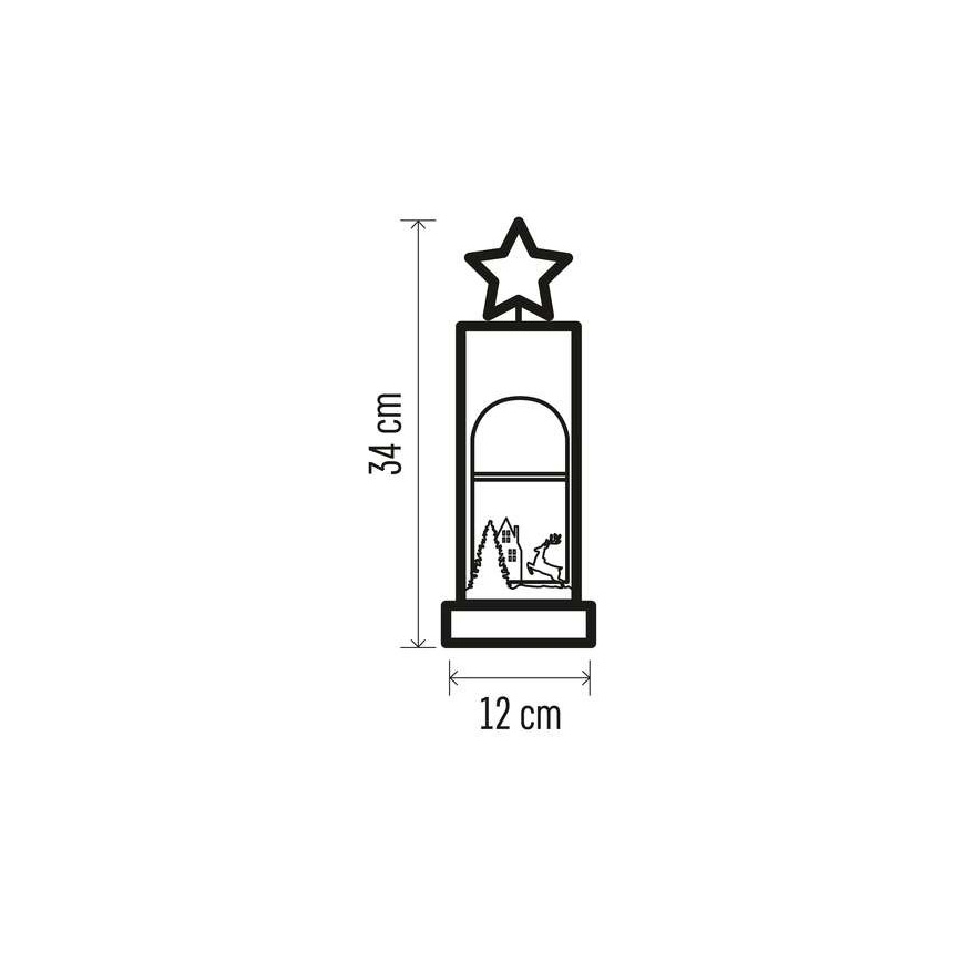 LED kerstdecoratie 5xLED/2xAA ster