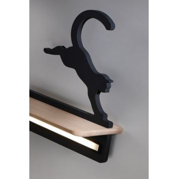 LED kinderwandlamp met plank SPRINGENDE KAT LED / 5W / 230V