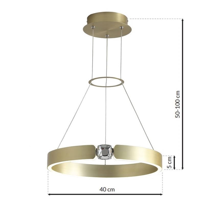 LED Kristallen kroonluchter aan koord SIRIUS LED/26W/230V