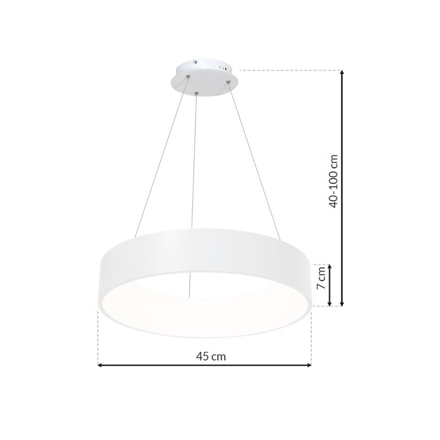 LED Kroonluchter aan koord OHIO LED/24W/230V