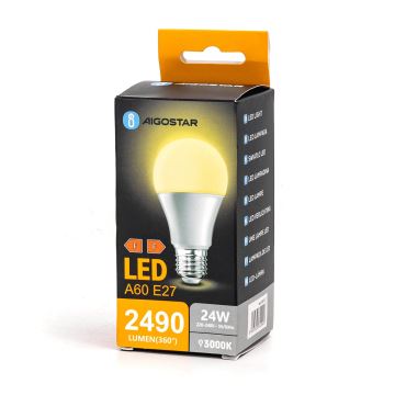 LED Lamp A60 E27/24W/230V 3000K - Aigostar