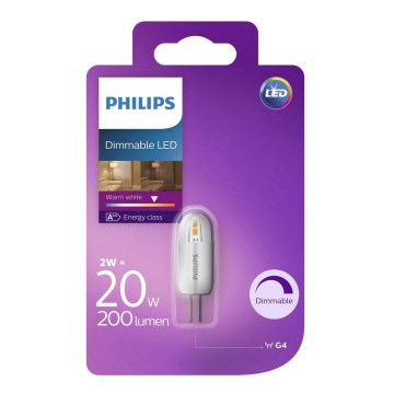 LED Lamp dimbaar Philips G4/2W/12V 2700K