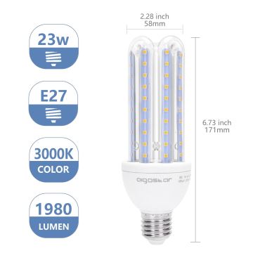 LED Lamp E27/23W/230V 3000K - Aigostar