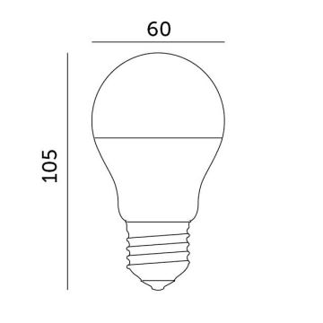 LED Lamp E27/8,5W/230V 4000K