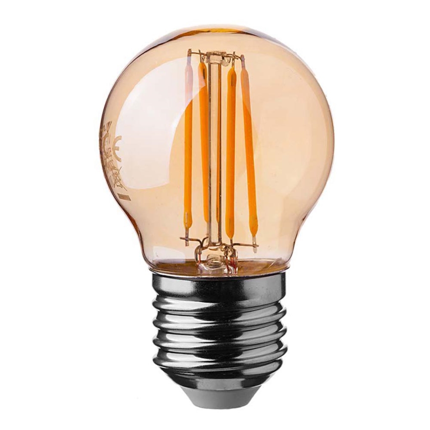 LED Lamp FILAMENT AMBER G45 E27/4W/230V 2200K