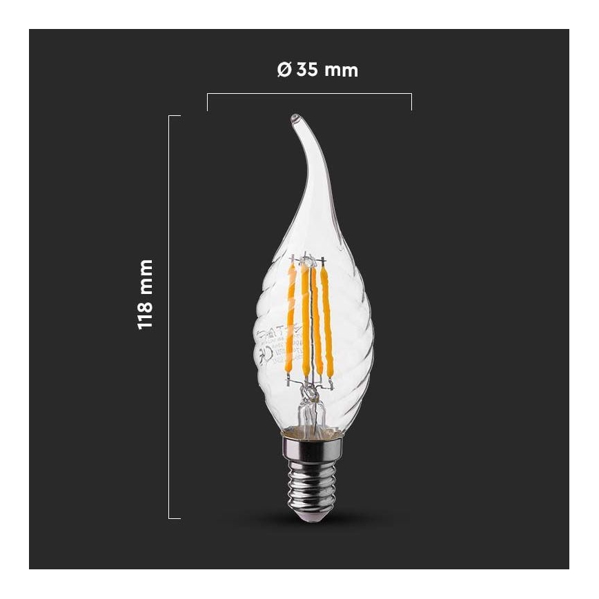 LED Lamp FILAMENT E14/4W/230V 4000K
