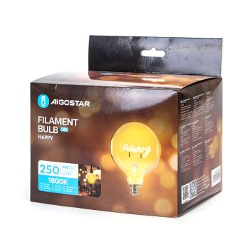 LED Lamp FILAMENT E27/4W/230V 1800K happy - Aigostar